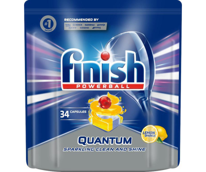 Akcesoria do zmywarek FINISH Kapsulki Quantum 34 cytrynowe